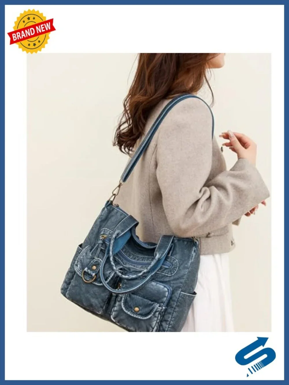 Faux Leather Hobo Satchel Tote Shoulder Bag Top Handle Crossbody